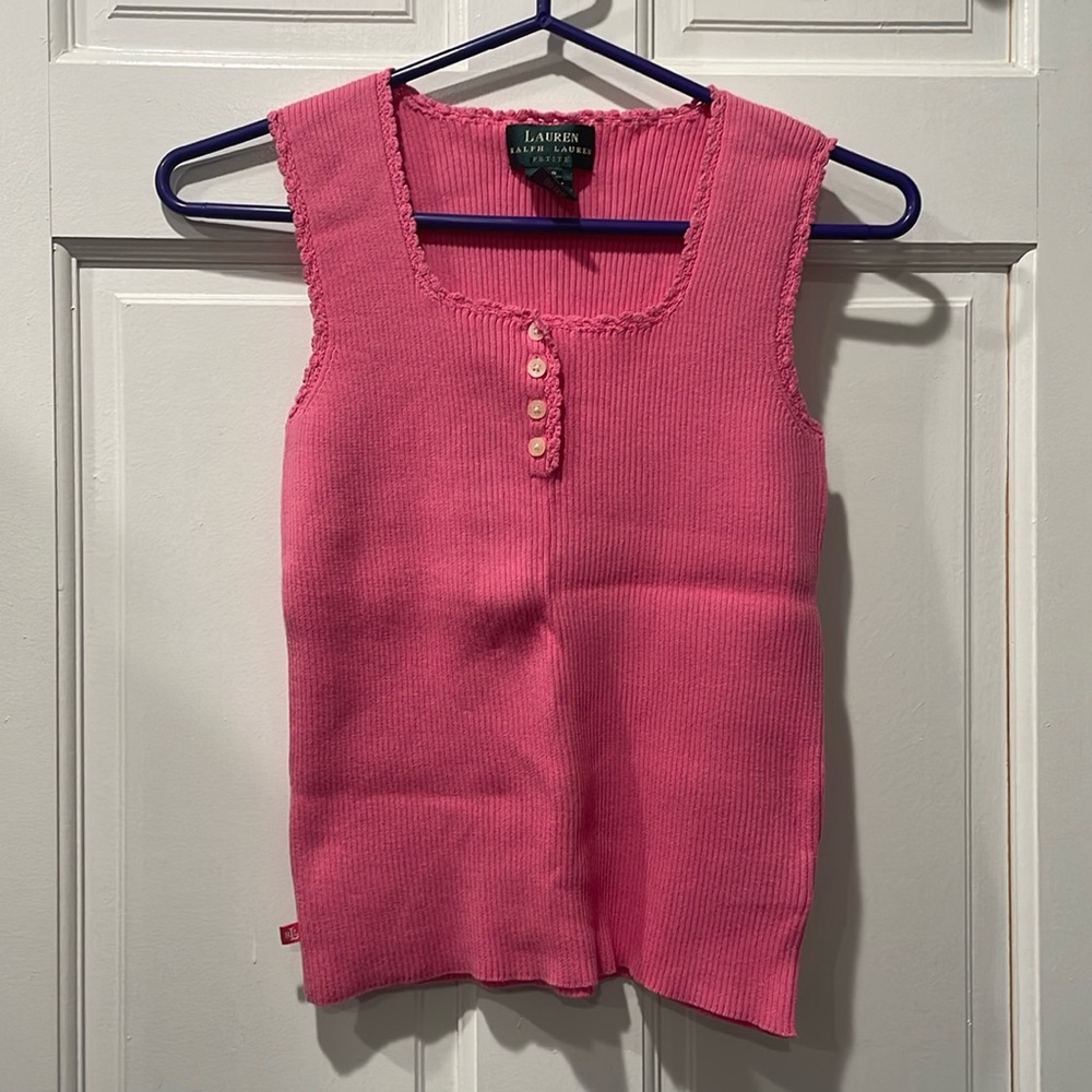 Pink Ralph Lauren tank